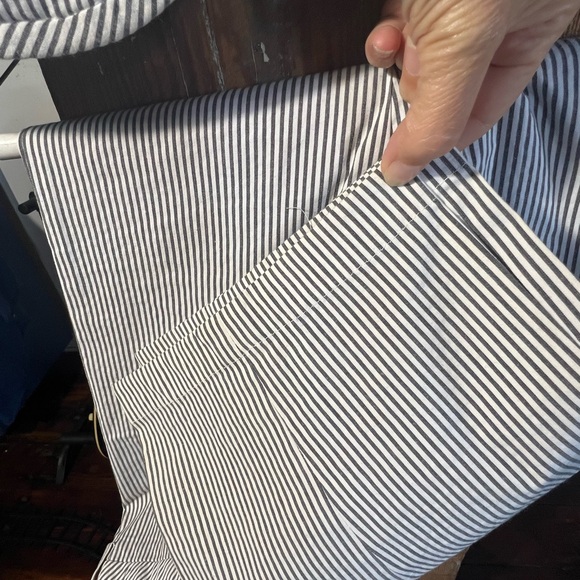 JNY Stretch Seersucker Blazer w/Pants,  Plus Size 18W, white w/gray stripe - Picture 8 of 11